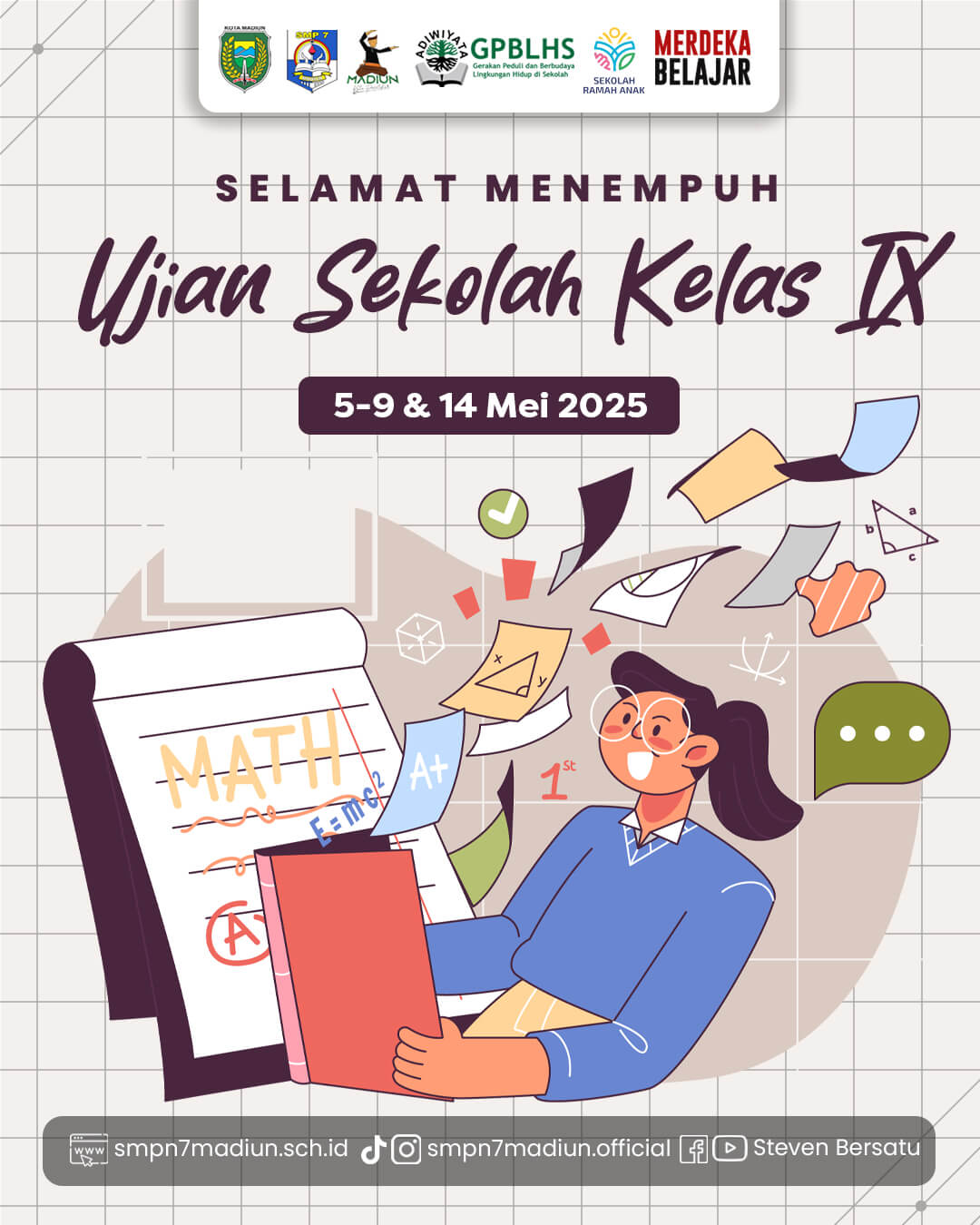 Selamat menempuh Ujian Sekolah Kelas IX TA.24/25