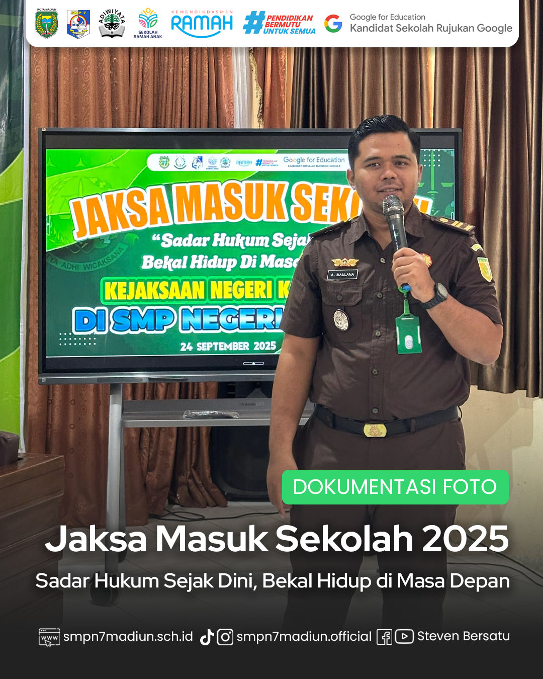 Jaksa Masuk Sekolah 2025 di SMP Negeri 7 Madiun