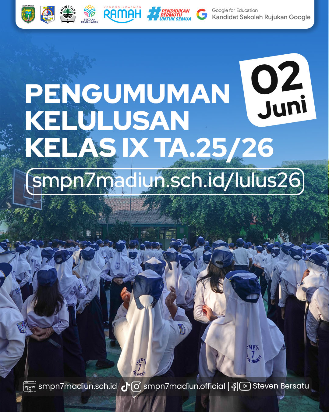 Pengumuman Kelulusan Kelas 9 TA. 2025/2026